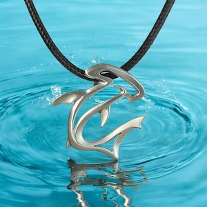 Hammerhead Shark Necklace Pewter Pendant- Shark Gifts for Women ands Men, Ocean Theme Gifts for Shark Lovers, Sea Life Jewelry, Shark Charm