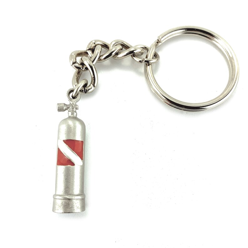 Scuba Tank Keychain, Realistic Scuba Diving Tank, Key Chain with Dive Flag, Scuba Diving Gifts, Scuba Tank Key Fob, Gifts for Scuba Divers image 7