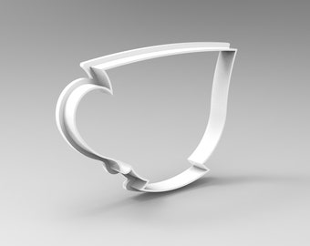 koffiekop koekjesvormer 3D STL-model voor CNC-router en 3D-printen