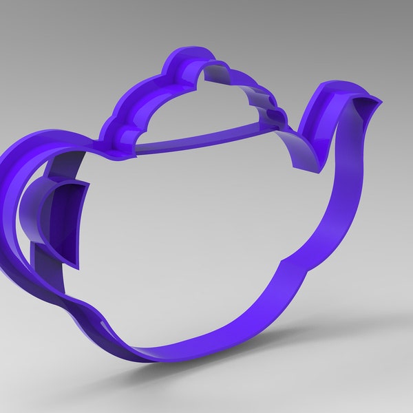 teapot cookie cutter, 3d STL model for CNC Router, 3d printing, bath bomb, stamps, cutters