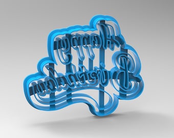 verjaardagskoekjesvormer 3D-STL-model voor CNC-router en 3D-printen