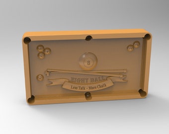 8 ball pool 3D design for CNC and 3D printing sport  toys  art  models