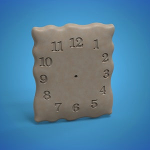 pillow clock 3d STL model for CNC Router and 3d printing