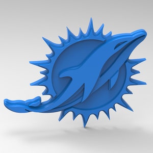 Delfine Logo 3d STL Modell für CNC-Fräser und 3D-Druck
