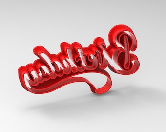 happy birthday koekjesvorm STL-model voor CNC-router en 3D-printen