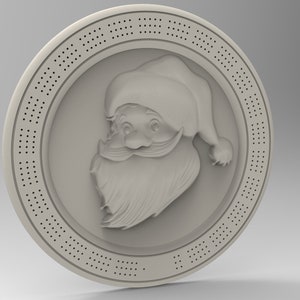 Modelo STL 3D de Papá Noel navideño para enrutador CNC e impresión 3D
