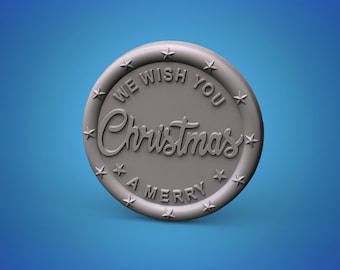 Merry christmas panno 3d STL model for CNC Router and 3d printing