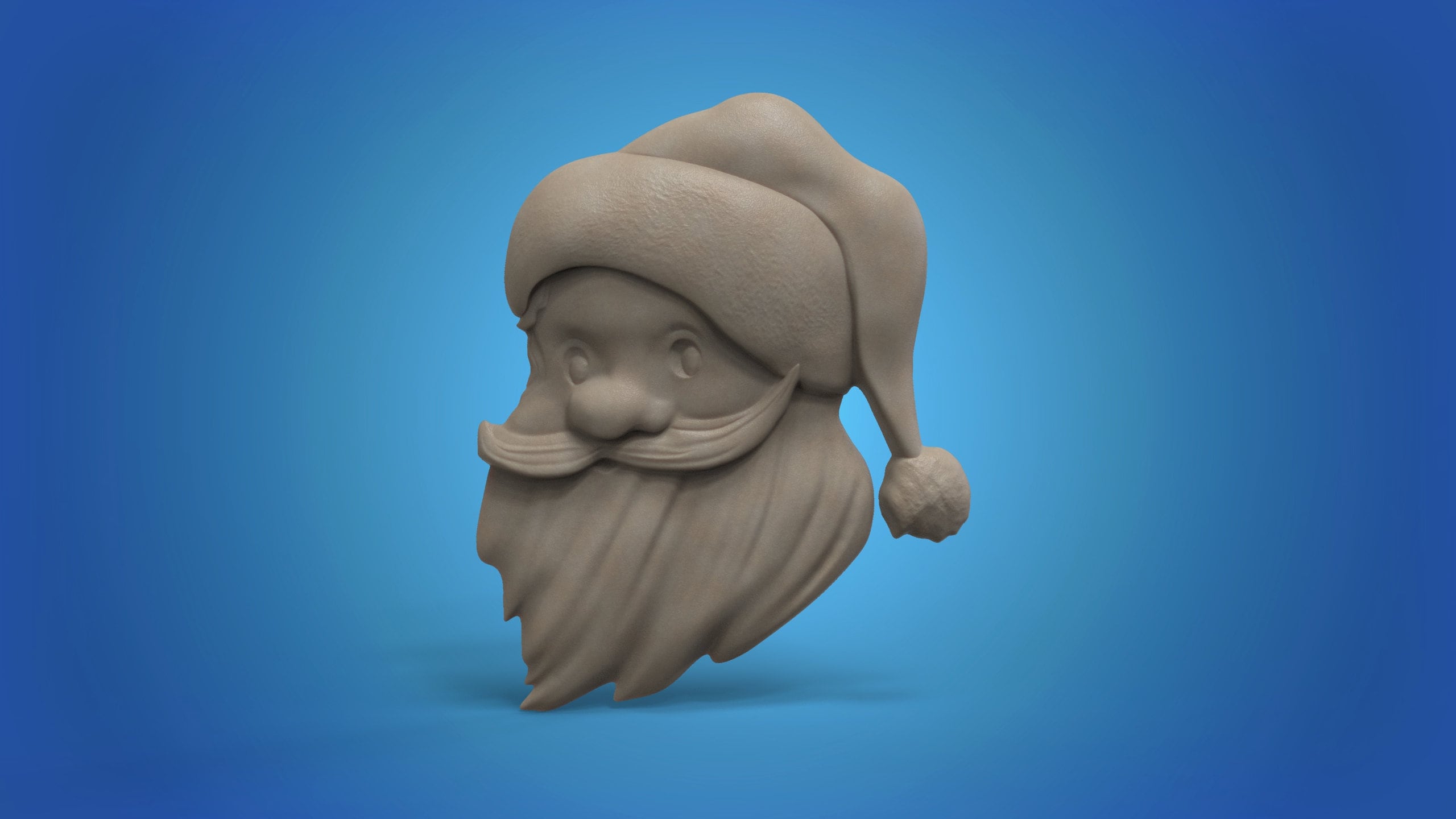 Christmas Santa, 3d STL Model, CNC Router and 3d Printing, Daddy Noel ...