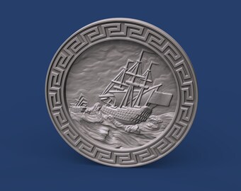 winter deep sea panno 3d STL model for CNC Router and 3d printing