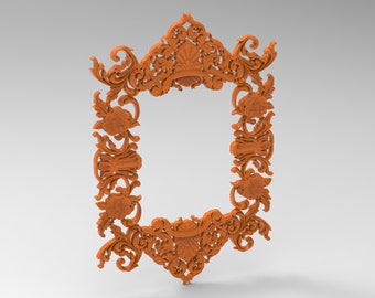 mirror frame 3d STL model for CNC Router and 3d printing