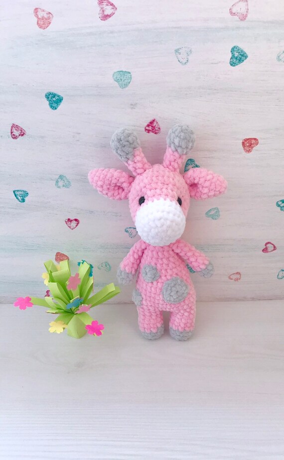 pink giraffe teddy