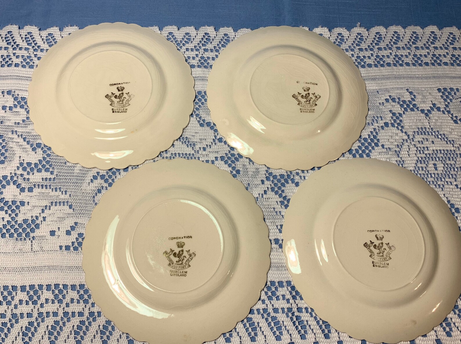 Newport Pottery Burslem England Coronation Bread Butter Plates Etsy