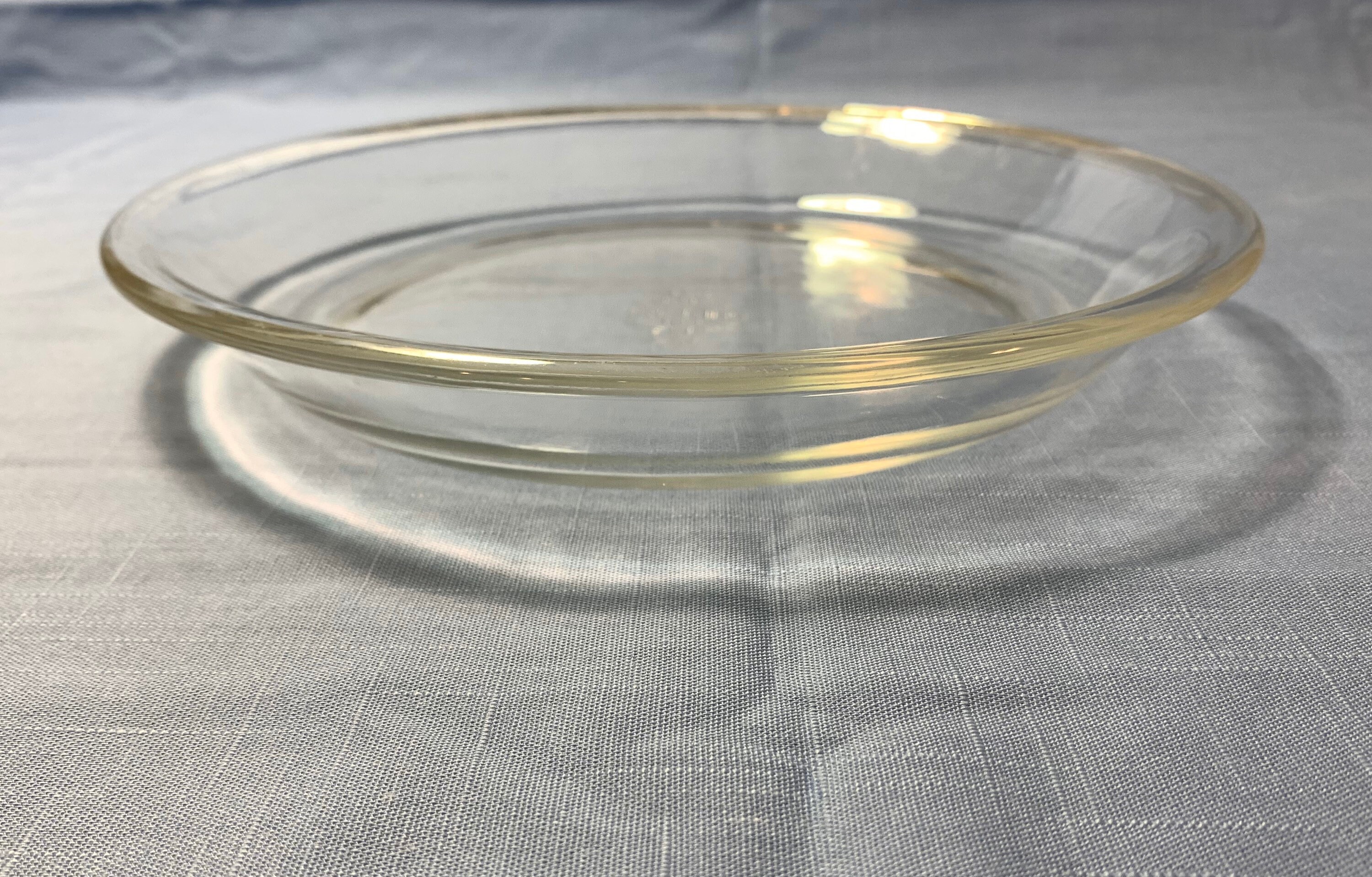 Vintage Fire King Clear Glass Pie Plate 9 460 - Etsy