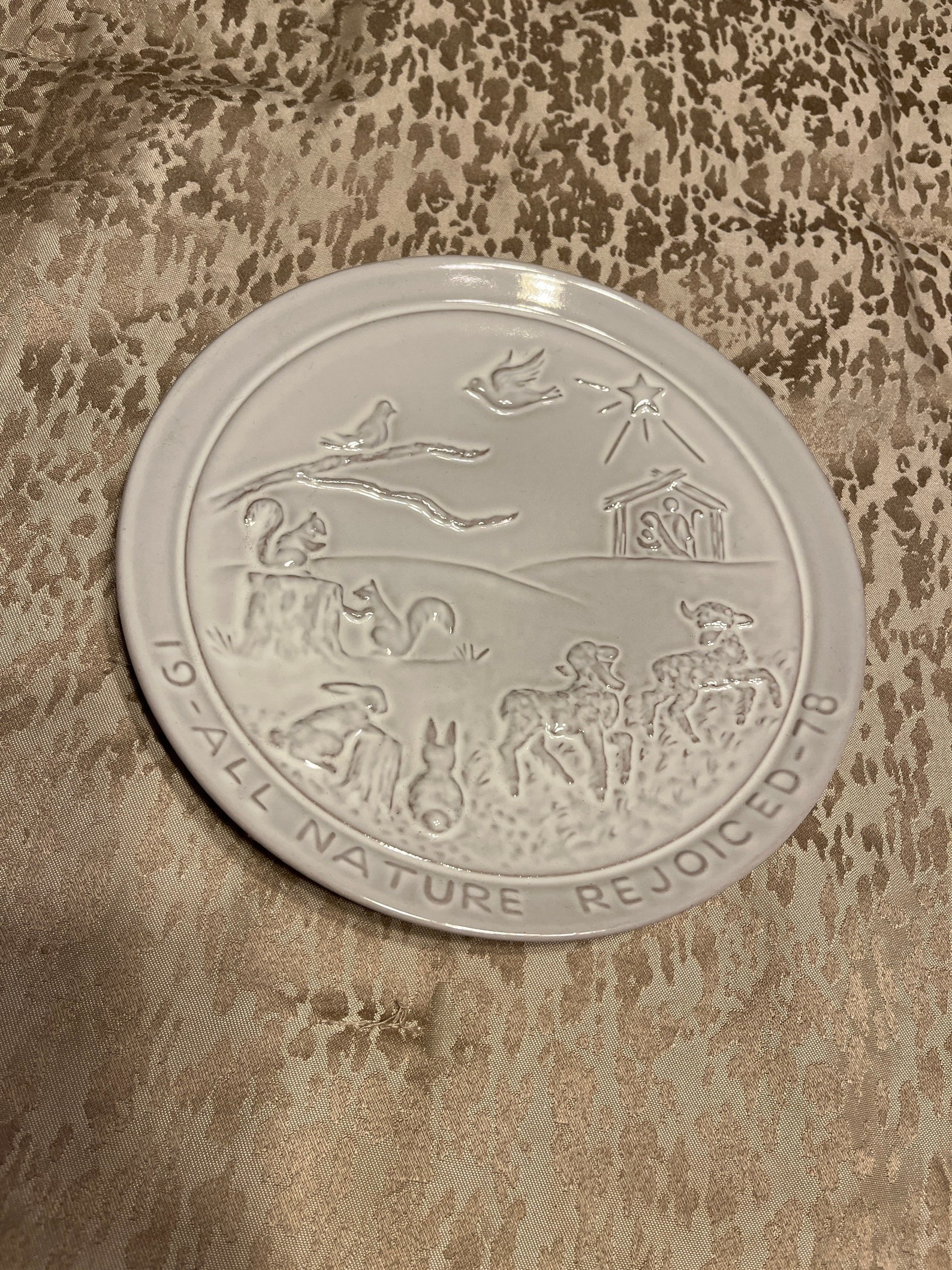 Frankoma Pottery Collectors Wall Christmas Plates Lot 5 1969, 70, 71