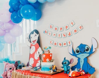 Lilo and Stitch Inspired Party Banner | Stitch Birthday Party | Stitch Decor | Birthday | Birthday Banner