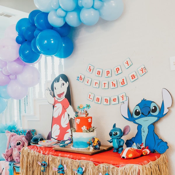 Lilo and Stitch Inspired Party Banner | Stitch Birthday Party | Stitch Decor | Birthday | Birthday Banner