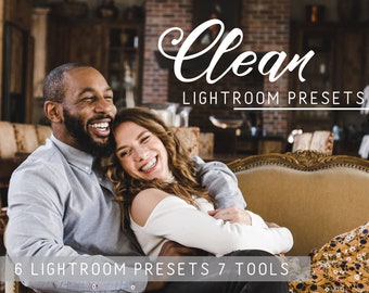 Clean Lightroom Presets ~ Desktop and Mobile Friendly. 6 Presets and 7 Tools