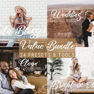 Value Bundle Lightroom Preset Pack ~ Desktop and Mobile Friendly. 24 Presets and 8 Tools
