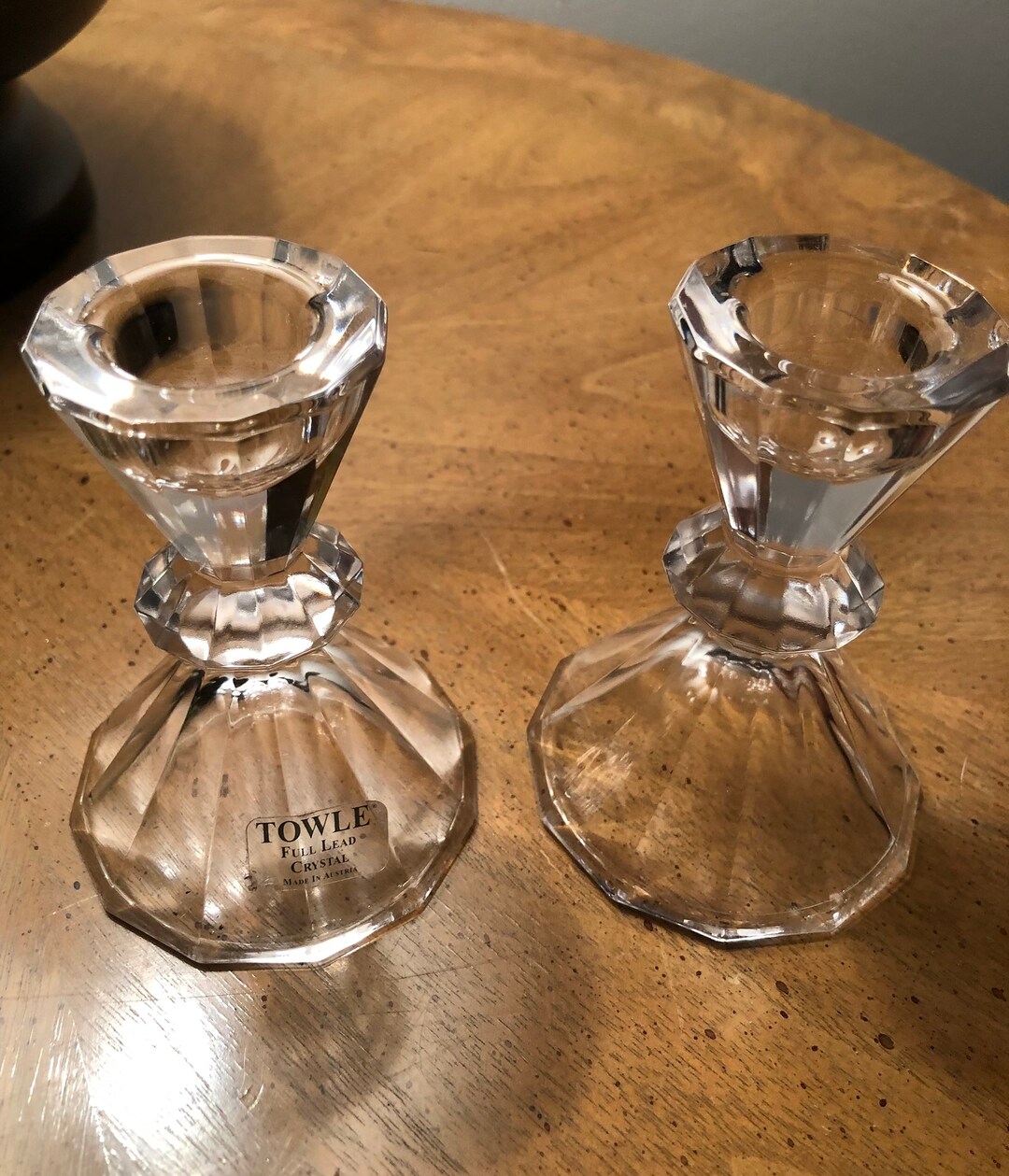 Lovely Set of Towle Full Lead Crystal Candle Holders Etsy