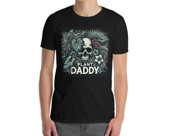 Plant Daddy Skull T-Shirt: Botanical Goth Graphic Tee
