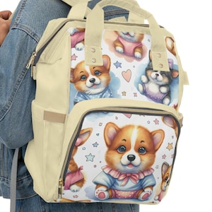 Adorable sac à dos à imprimé chien, Rentrée des classes, Fournitures pour la maternelle, Fournitures pour l'école primaire, Sac à dos pour enfant, Cartable, École maternelle