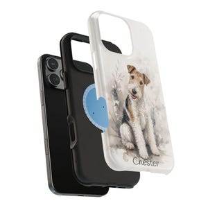Wire Fox Terrier Phone Case Magnetic Magsafe Impact Resistant Protective Shell Custom Portrait Personalized Dog Owner Gift Breed Enthusiast image 8