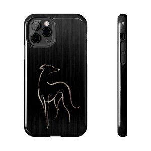 Phone Case Protection Italian Greyhound Minimalist Line Art Design Modern Sleek Gift For Dog Lover Men Present Pet Owner Mobile Cover Elegant Contemporary Style Clean Animal Illustration Iggy Breed Accessory Sophisticated Phone Protection
