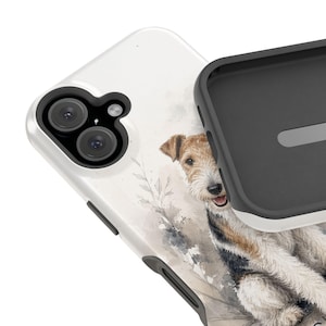 Wire Fox Terrier Phone Case Magnetic Magsafe Impact Resistant Protective Shell Custom Portrait Personalized Dog Owner Gift Breed Enthusiast image 7