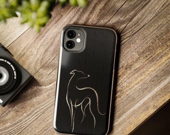 Italian Greyhound Case Minimalist Dog Phone Line Art Iggy Protection Gift Men Present Pet Owner Mobile Cover Sleek Modern Animal Design