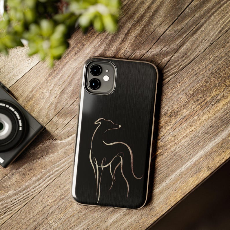 Italian Greyhound Phone Case Minimalist Line Art Design Sleek Modern Protection Gift For Dog Lover Men Present Pet Owner Mobile Cover Elegant Sophisticated Style Clean Contemporary Animal Illustration Iggy Breed Specific Accessory Perfect