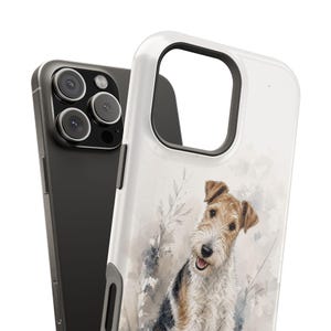 Wire Fox Terrier Phone Case Magnetic Magsafe Impact Resistant Protective Shell Custom Portrait Personalized Dog Owner Gift Breed Enthusiast image 9