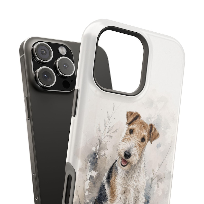 Wire Fox Terrier Phone Case Magnetic Magsafe Impact Resistant Protective Shell Custom Portrait Personalized Dog Owner Gift Breed Enthusiast image 9