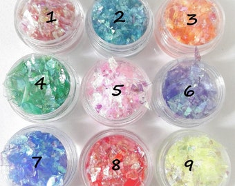 12 Dosen Glitter Pailletten Resin Harz Flachrund Eingießen Dekoration 4056