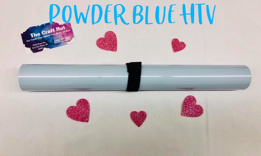 Powder Blue HTV Iron On T-shirt Vinyl Siser Powder Blue Heat Transfer Vinyl  Craft Vinyl 