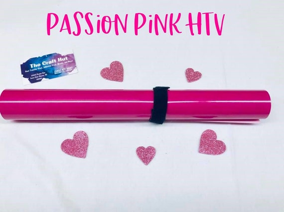Passion Pink HTV Iron On T-shirt Vinyl Passion Pink Siser HTV heat Transfer  Vinyl Craft Vinyl 