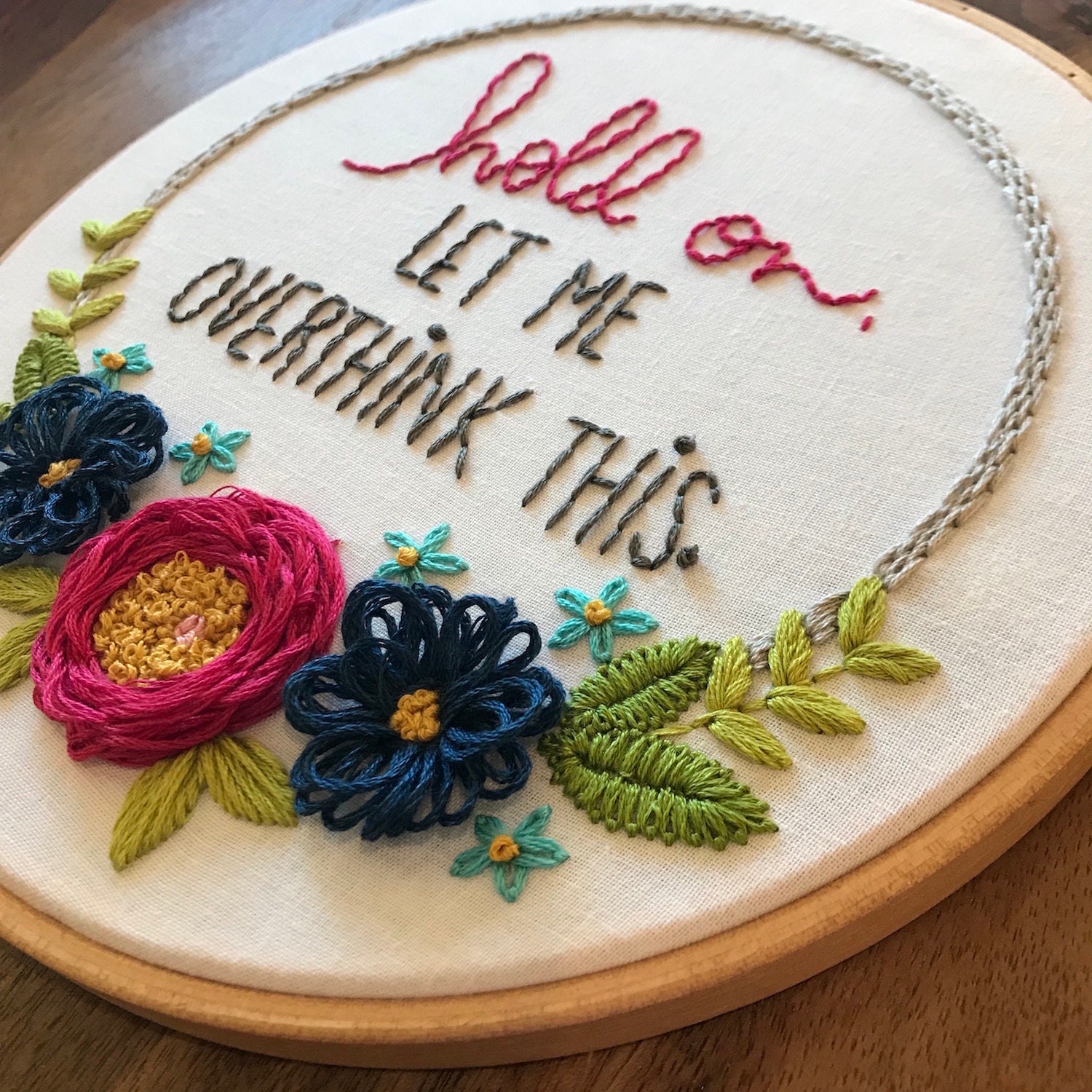 Embroidery PDF Pattern, Funny Quote, Overthink, Embroidery Design, Hoop  Art, Hand Embroidery, Modern Embroidery, Adult Craft Kit (Download Now) 