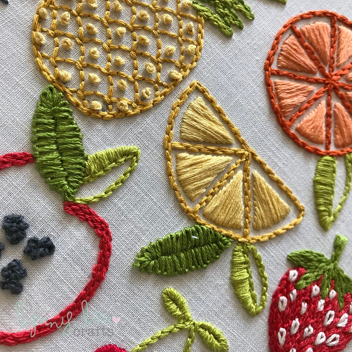 Downloadable PDF Embroidery Pattern Fruit Basket Embroidery Etsy