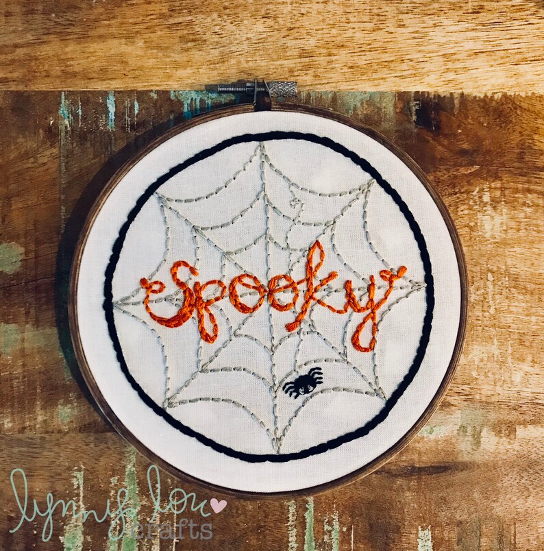 Downloadable PDF Embroidery Pattern Spooky Halloween - Etsy