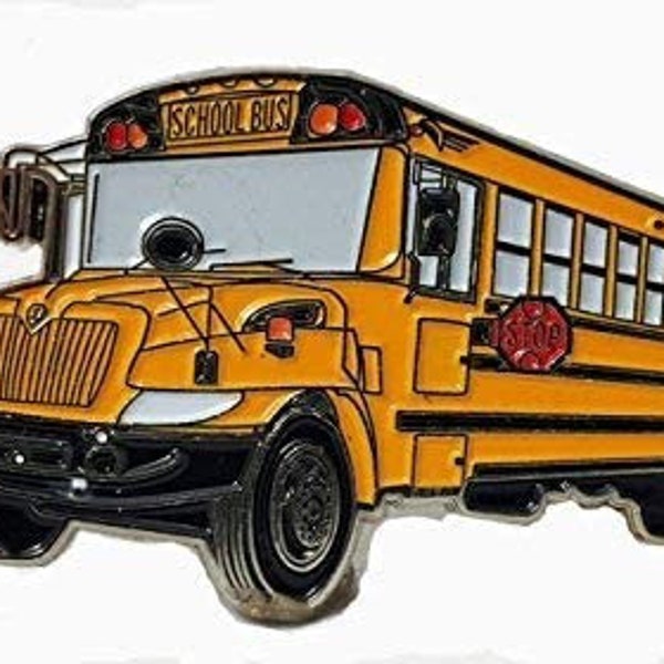 School Bus Pin, International Ce 1.25 INCH
