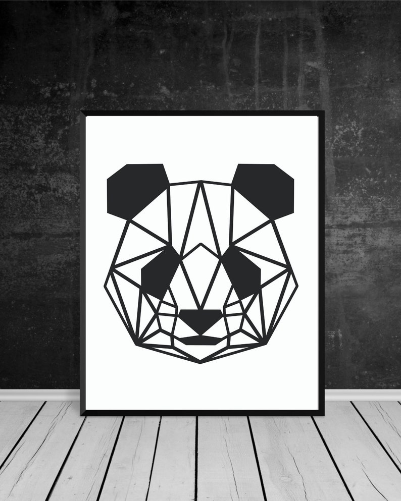 panda geometric drawing