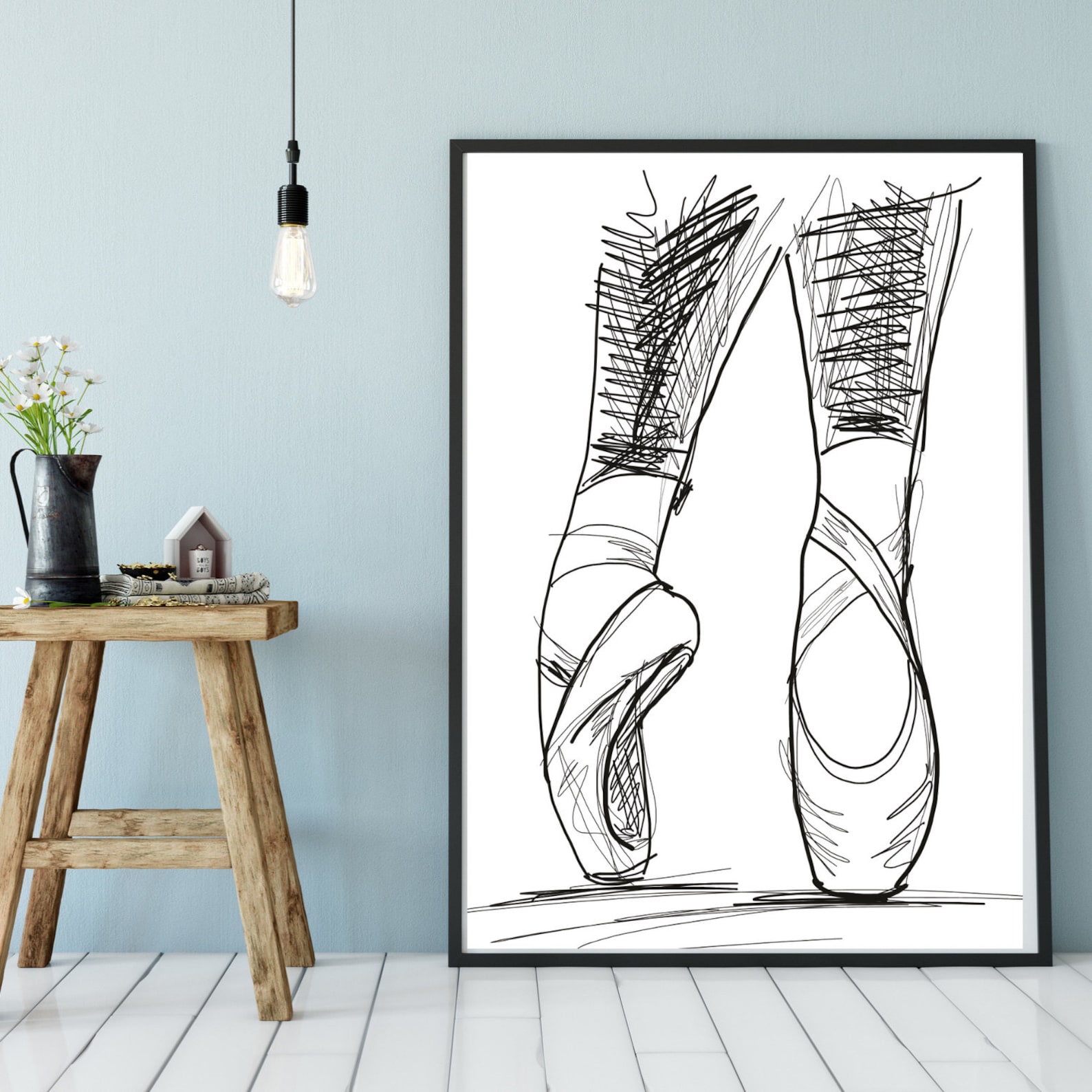 ballet shoes print ~ instant download ~ large wall art canvas print ~ bed room and living room decor ~ ballet dancer gift ballet shoes print ~ instant download ~ large wall art canvas print ~ bed room and living room decor ~ ballet dancer gift