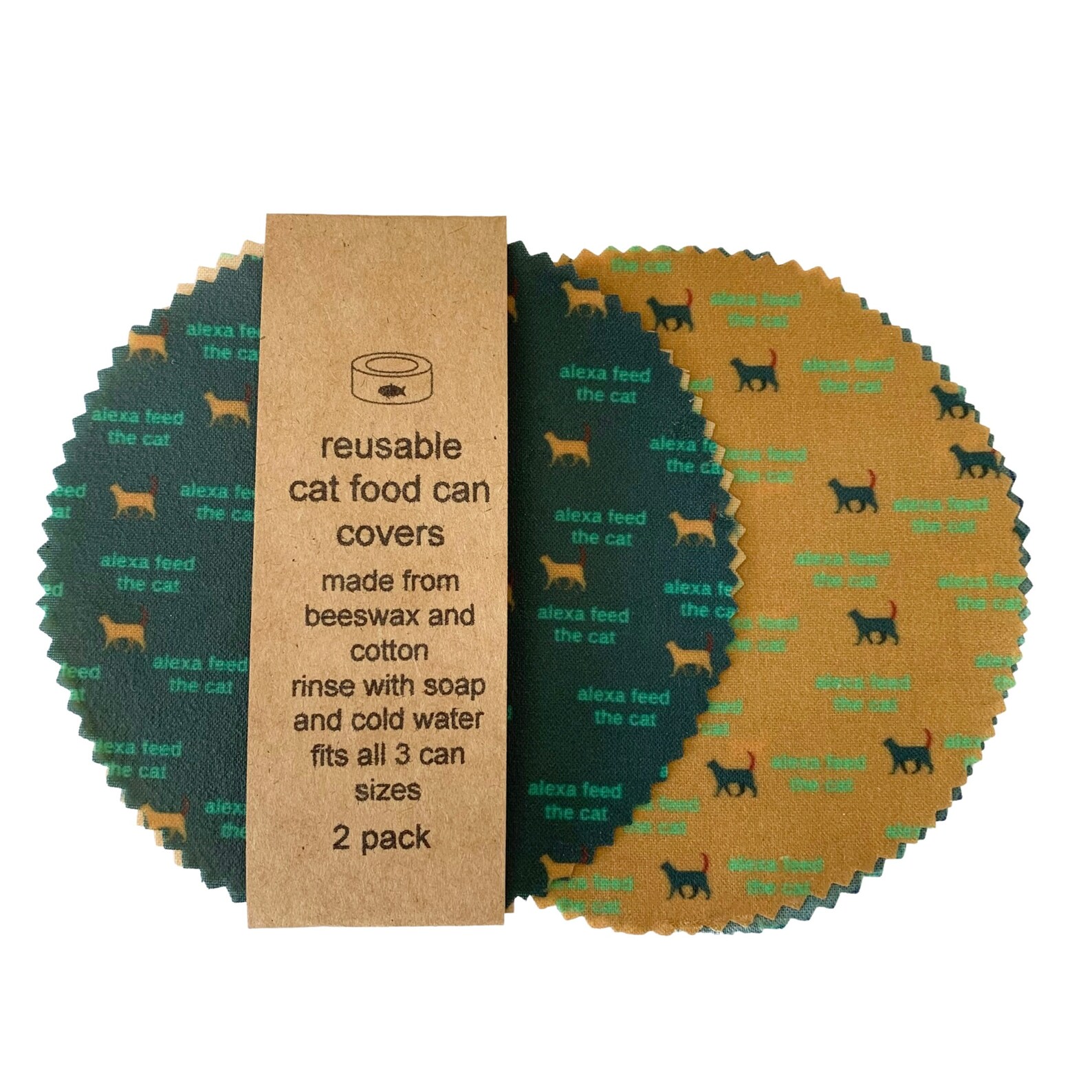 Alexa feed the cat cat food can lids wax pet food covers Etsy