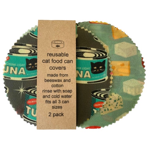 Brunch and Happy Hour Cat Food Can Lids Wax Pet Food Covers Etsy