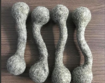 Hand Felted Wool Under Door Cat Toy - 8 Inch Teaser