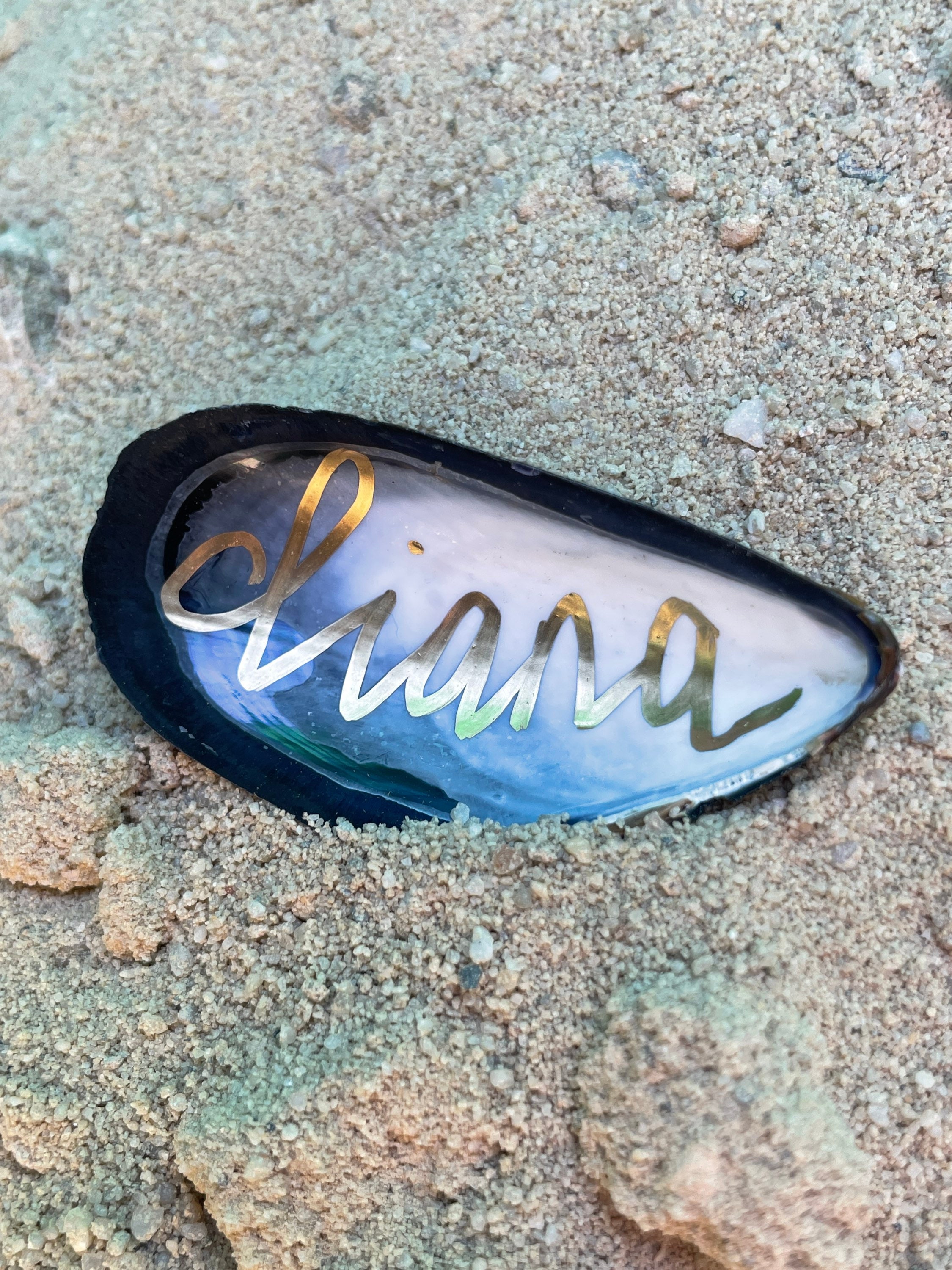 Mussel Shell Place Names in Modern Calligraphy - Etsy