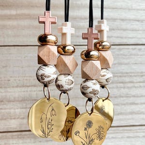 Auto Anhänger • Rückspiegel Anhänger • Beten • Bibel • Christ • Auto Schmuck • Geschenk Ideen • Kreuz • Glaube • Gedenk Geschenke • Geburtsmonat