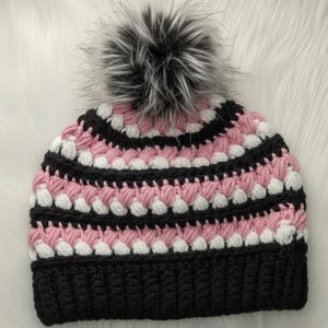 CROCHET PATTERN - Cool Beans Beanie| Bean Stitch Hat | Baby to Adult Large Sizes | Digital PDF Download