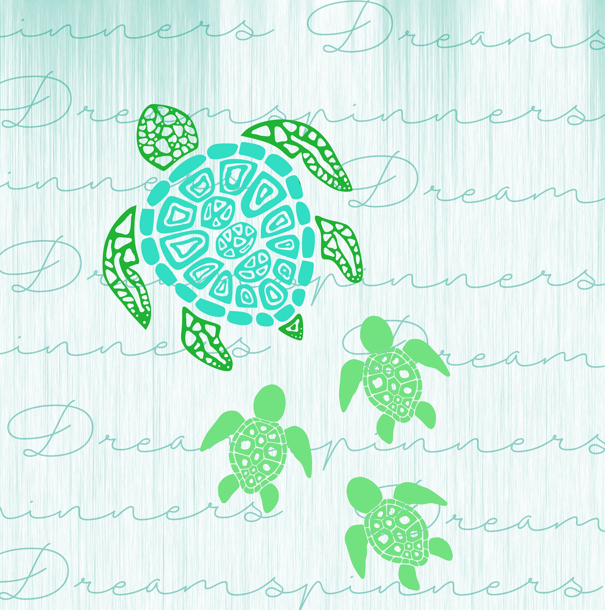 Download Sea Turtles Mandala Mom Babies Digital Svg And Png For Cricut Die Cut