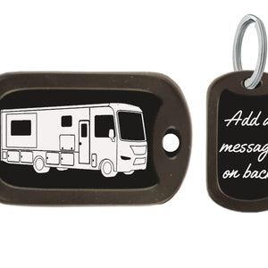 Class A RV Motor Home Key Chain - Class A RV Motor Home - Custom Engraved Motorhome Keychain