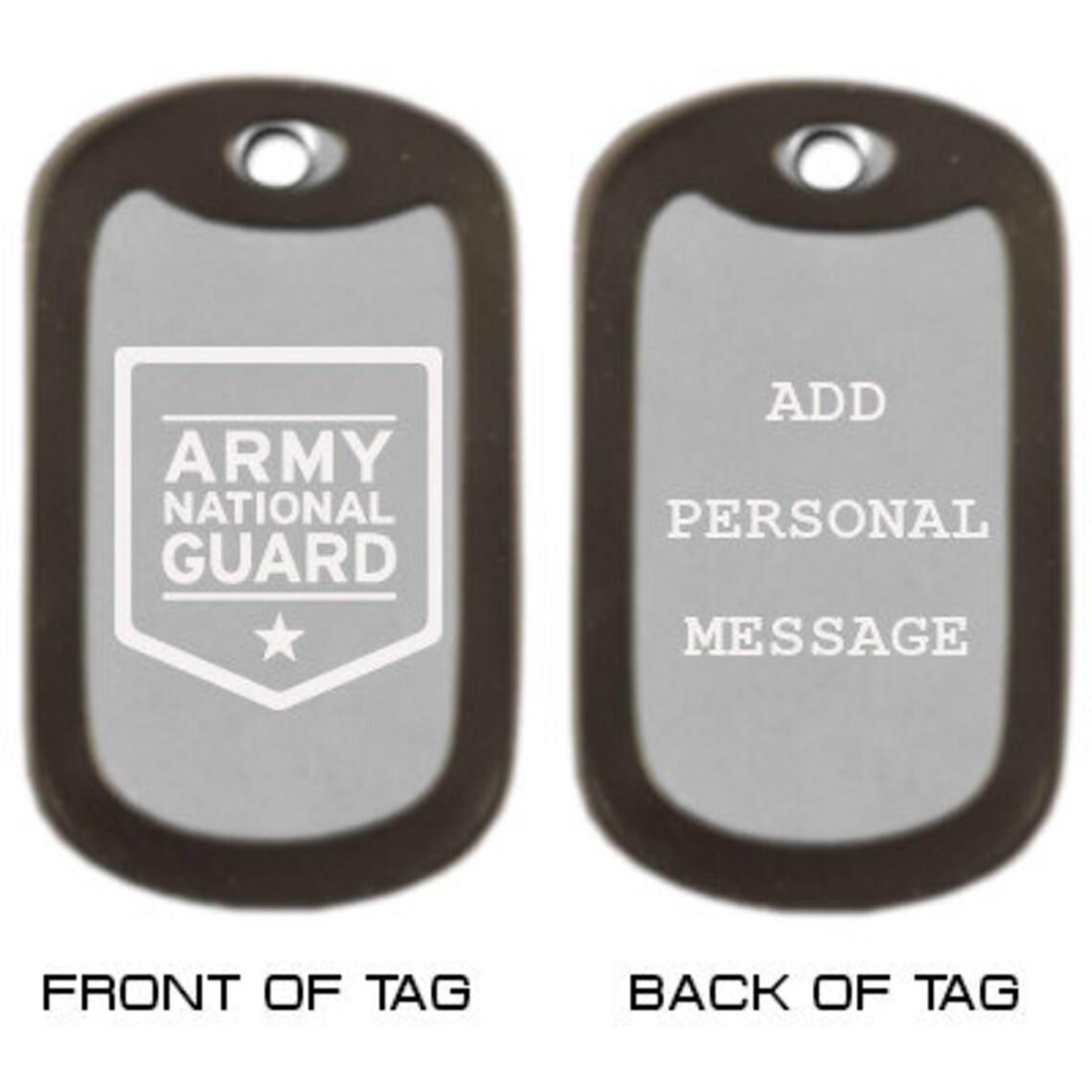 US National Guard Dog Tag Necklace Custom Engraved Military Etsy